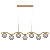 Orton 7 Light Pendant Antique Gold